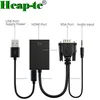 VGA To HDMI Output 1080P HD Audio TV AV HDTV Video Cable Converter Adapter