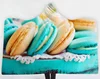 Fruit Food Cake Custom Design Wearable Super Soft Thick Fleece Hooded Blanket for Adults