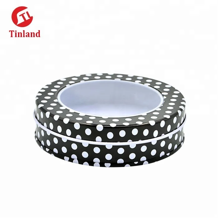 
Decorative Round Aluminum Screw Matte Black Tin Can For Tea Use 