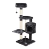 Short Plush High Quality Middle Size Dark Grey Cat Trees Cat Condo