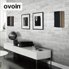 Grey White Metallic Brick Wall Effect Wallpaper