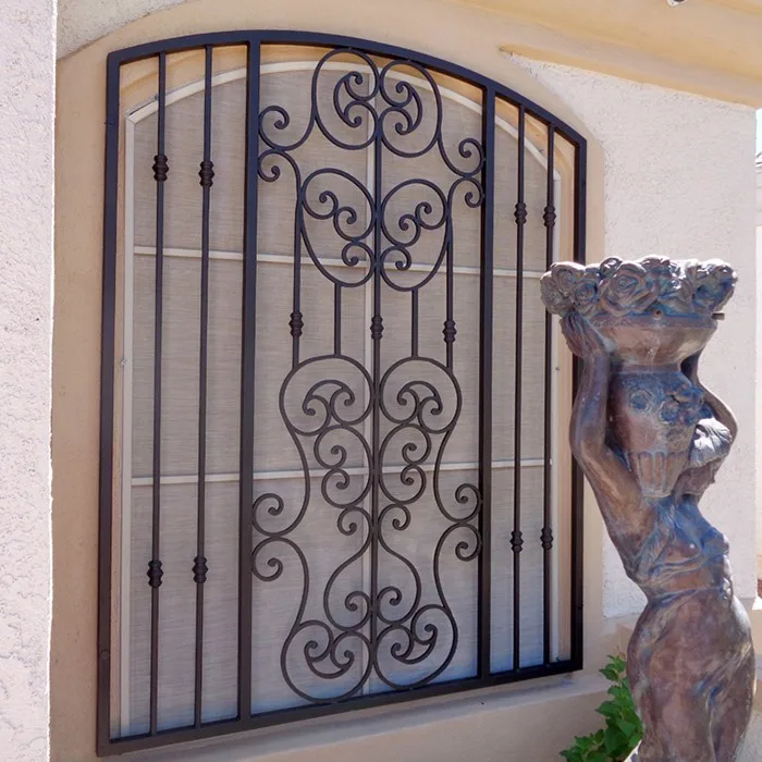Decorative Wrought Iron Bars For Windows Cast /wrought Iron Grill