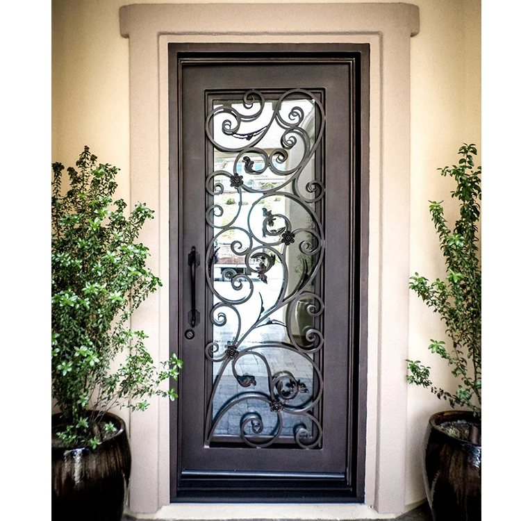 Puerta De Entrada Principal De Hierro Forjado,Puertas Francesas