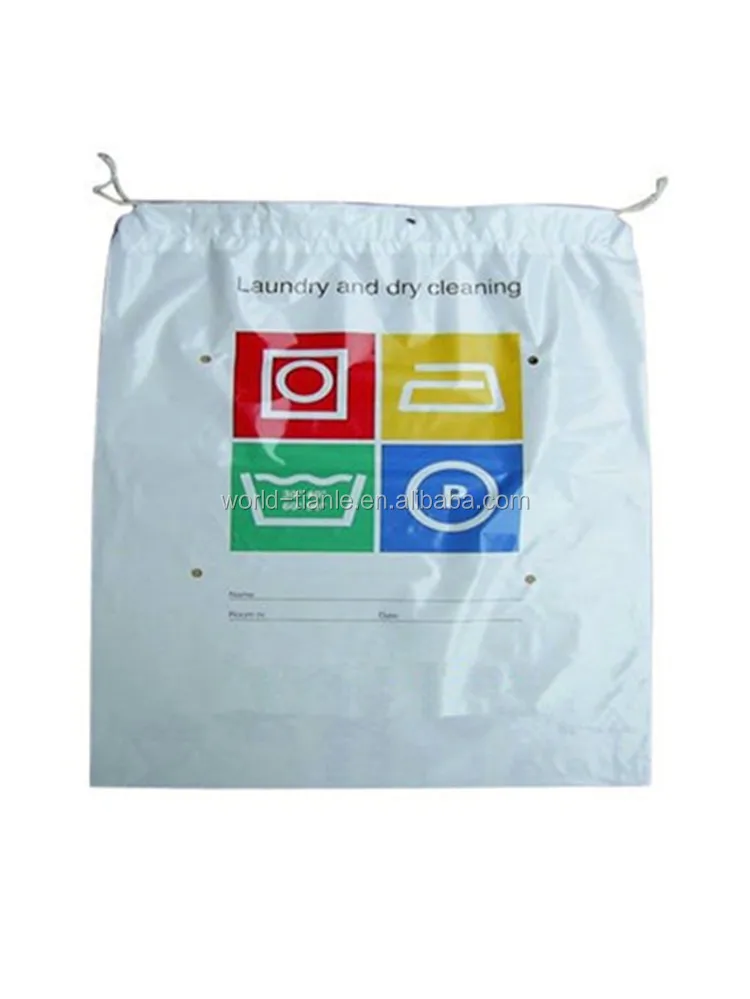 Ldpe Waterproof Drawstring Bag Plastic Laundry Bag For Hotel Buy