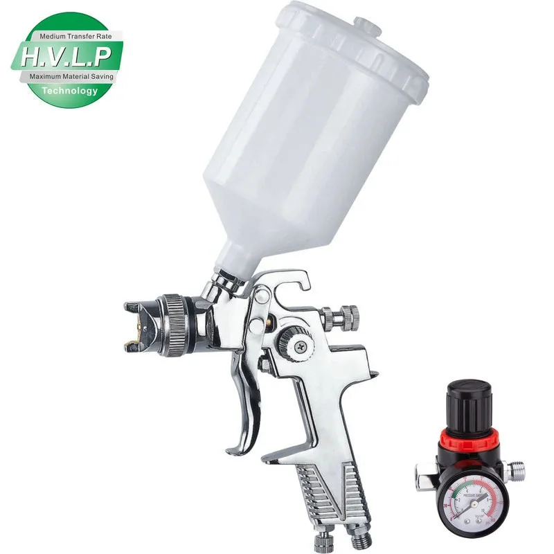 Spray Gun Case Aluminum Cup Gravity Feed 970 Hvlp Kit With Air
