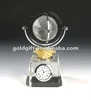 High Quality Antique Crystal Globe Metal Clock