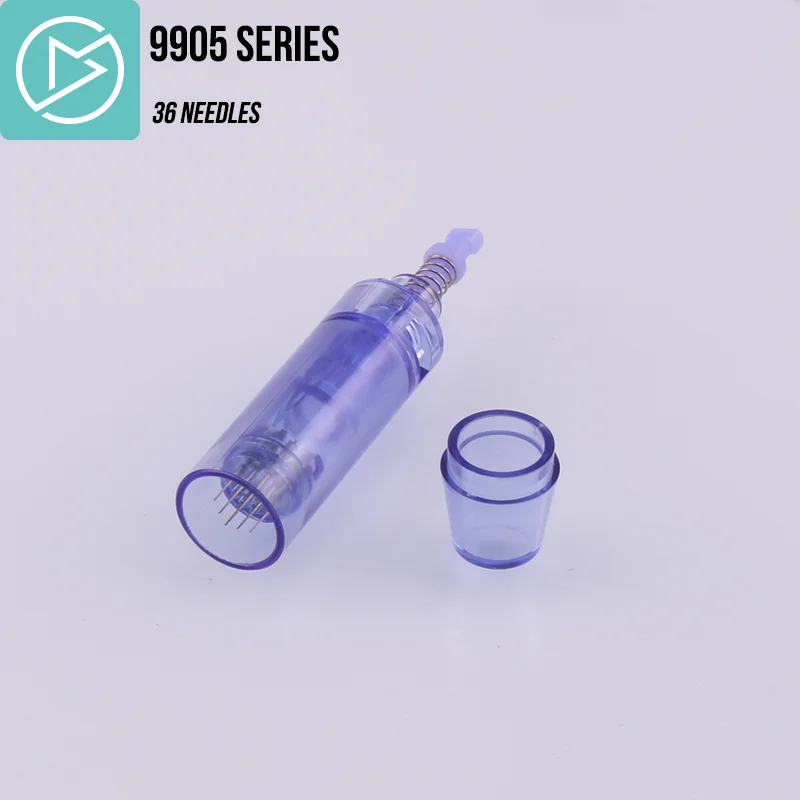 

36 pins needles cartridges for dermapen 9905 series, Translucent-blue