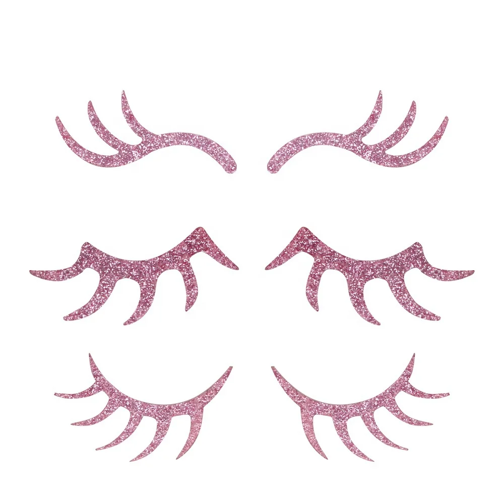 

DIY Hair Accessories Felt Pad Stylish Creative Glitter Horse Horn Sleepy Eyelash Cake Decoration For Women, 36colors