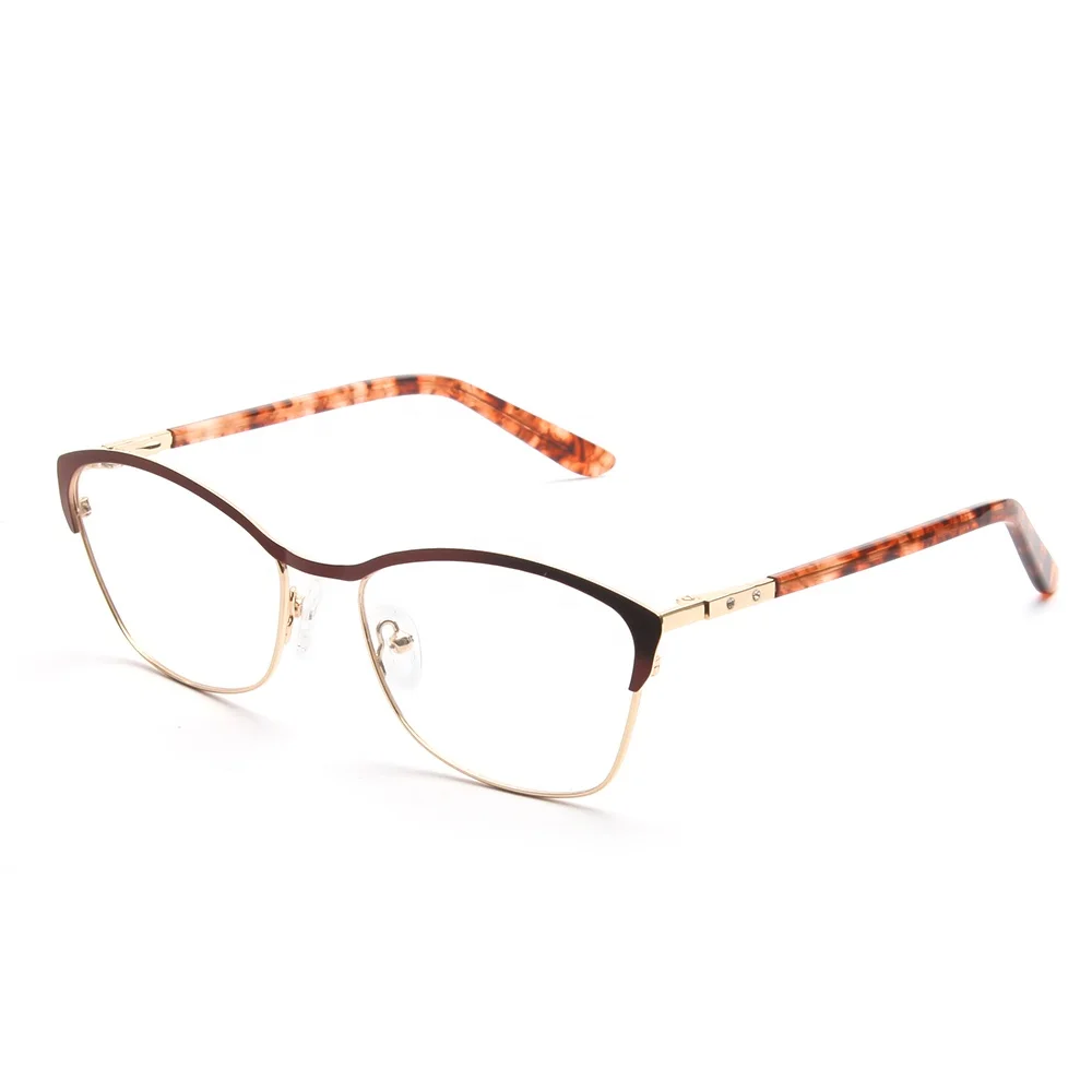 

Frames China New Design Unisex Brown Metal Frames For Optical Lenses