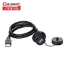 Waterproof 5 Pin Female Usb Double Stack Type A Usb Connector with Dust Cover