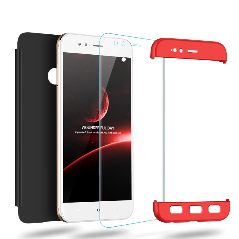 2018 hot sell 360 cover Removable 3in1 Hard PC Shield Back Cover Case for Xiaomi 5X phone cases