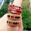 2019 great sale rainbow zirconia etenity ring