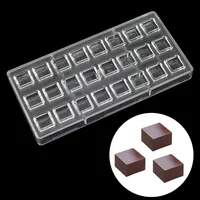 

Baking Pastry Tools Square shape Polycarbonate chocolate mold confectionery tool Cake decoration Chocolate Candy Mold