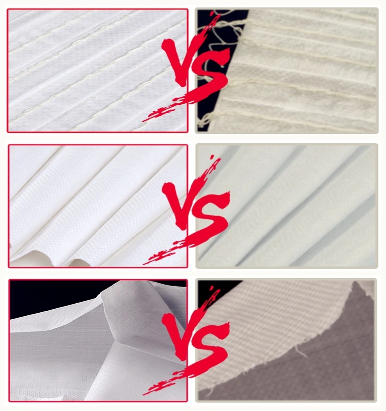 woven plaid plastic handle giant plastic bag coated woven polypropylene bags 50 kg pp bags