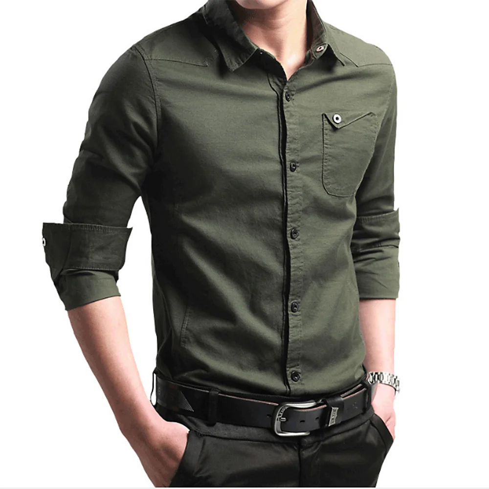 

100% cotton wholesale Slim Fit Men Casual Dress Shirt, Customizable