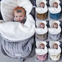 

New baby comfortable soft knit wrapped sleeping bag