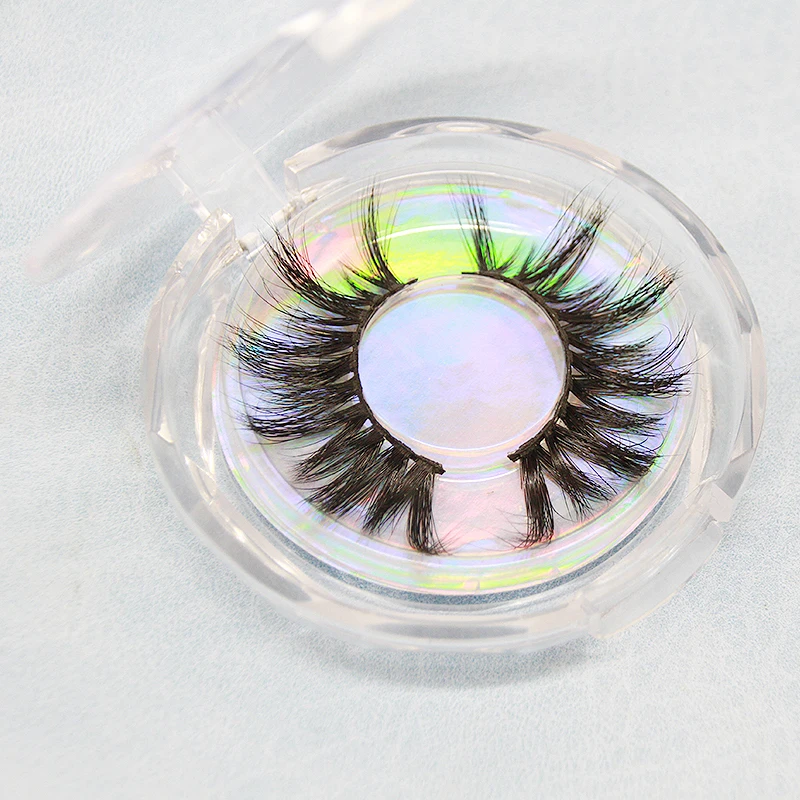 

Wholesale private label eyelashes mink lashes 25 mm eyelashes custom package box, Black