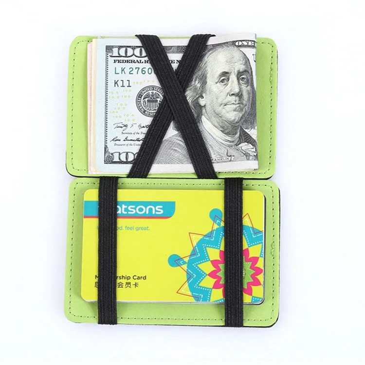 

2018 Latest Design Wholesale Cheap Card Holder Colorful PU Magic Wallet For Men, As pictures or customized