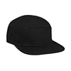 Cotton Twill Plain Five Panel Caps Square flat visor Camper Style cap with binding