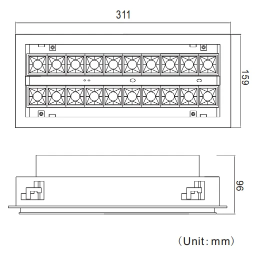 Dimmable 230VAC Double head 40W 60W high power aluminum led linear light