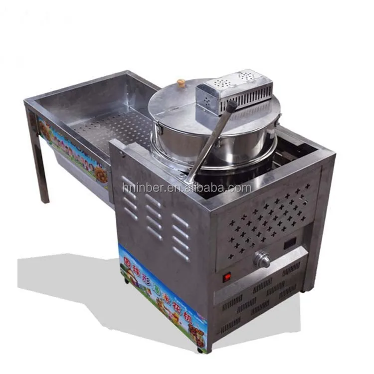 China Stainless Steel Commercial Caramel Kettle Corn Popcorn Machine