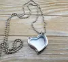 New fashion Stainless Steel Living Memory Floating Charm Glass Heart Locket Pend