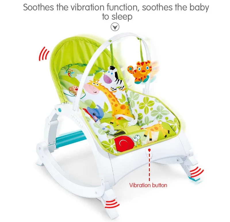 Adjustable Baby Bouncer Vibrating Baby Rocker Rocking Chair With Music