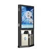 Advertising banner led curved light boxes metal frame garbage bin