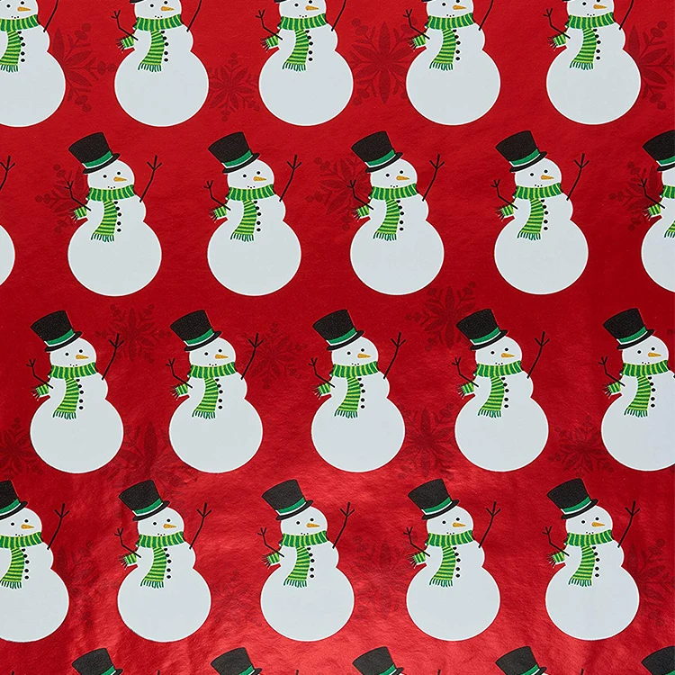 laribons 闪光圣诞快乐图案印花红色包装纸的礼物