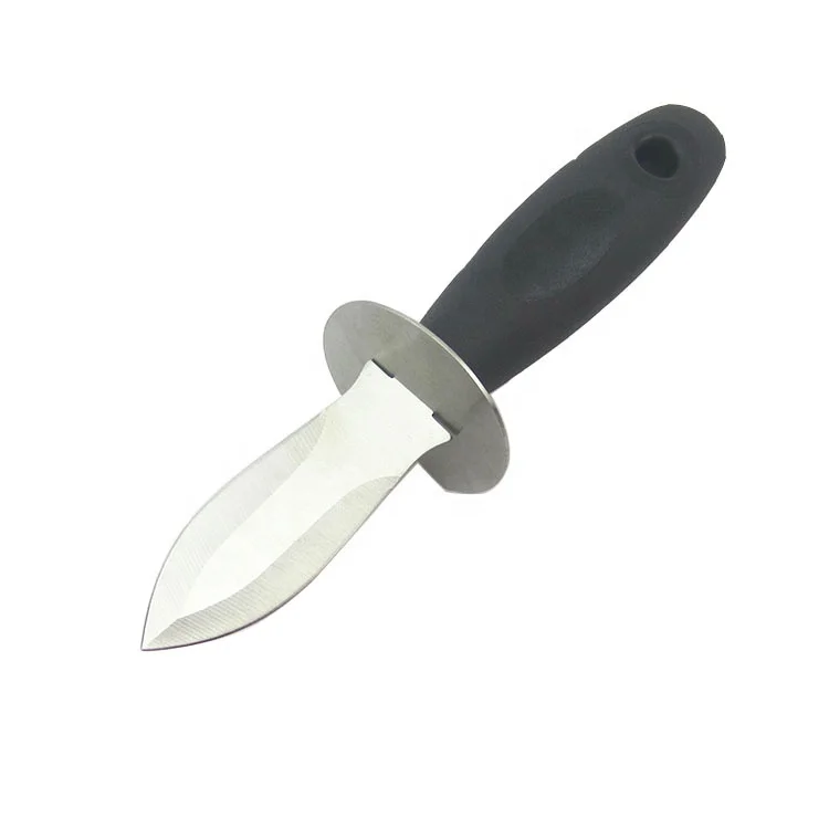 
stainless steel seafood oyster shucking opener knife plastic handle 
