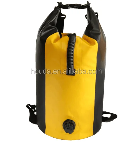 

PVC Dry Bag Backpack With Grab Handle And Oral Safety Valve, Yellow