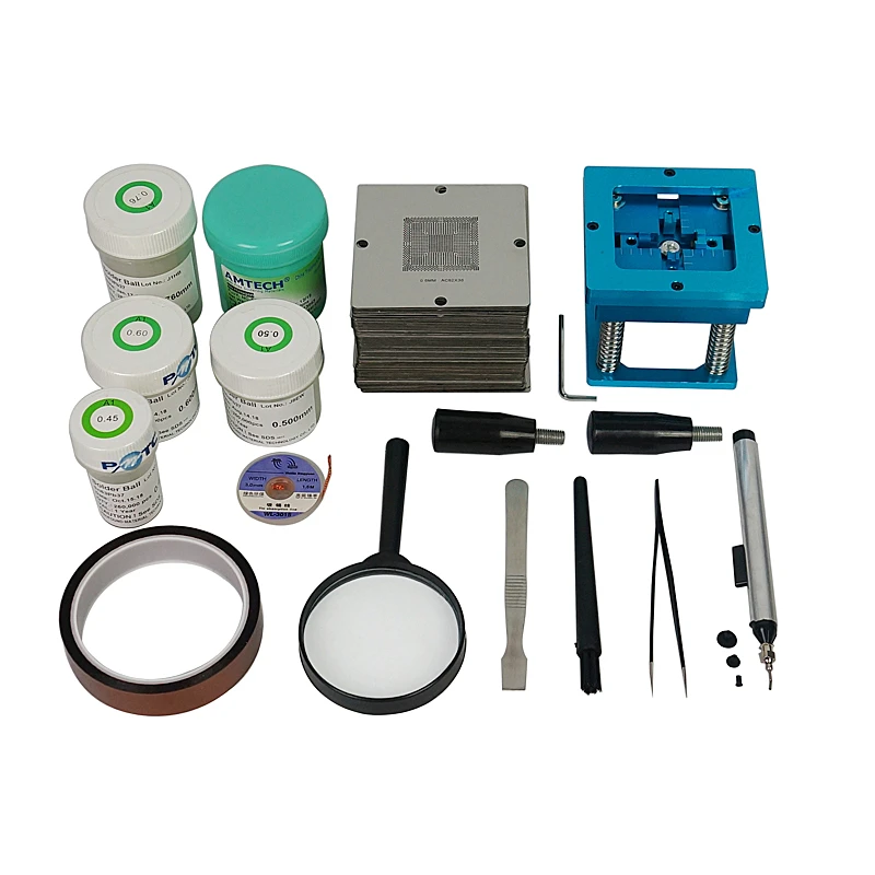 184pcs 90mm Stencils Template Bga Reballing Station Solder Balls Solder