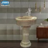 Bathroom oval stone wash basin grey