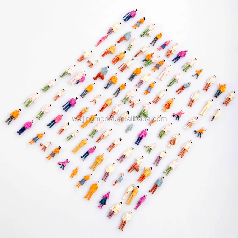 
100pcs 1;200 architecture scale model figure plastic miniature people model scale figure 