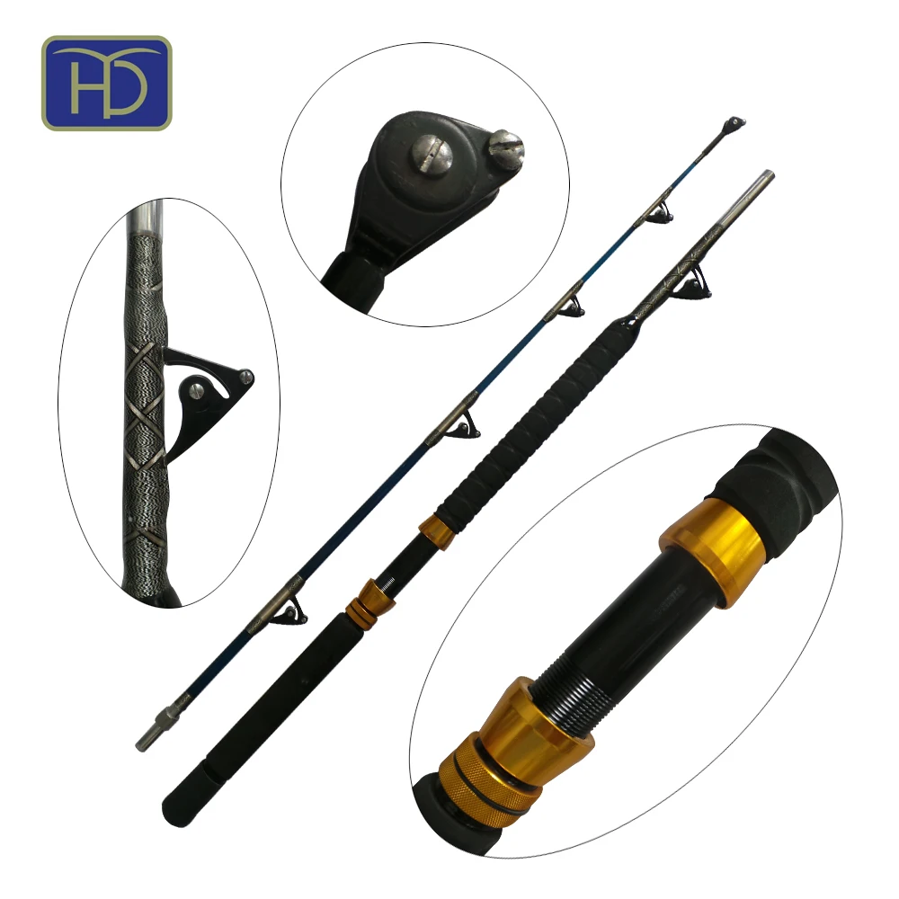 Transparent Blue Different Length Solid Tuna Trolling Fishing Rods