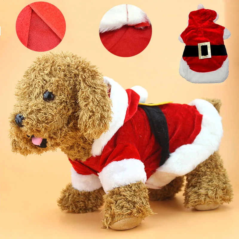 

Christmas Dog Clothes Santa Costume Pet Dog Cat Clothes Coat Clothing Cute Pet Christmas Outfit for Small Dog Cat, N/a