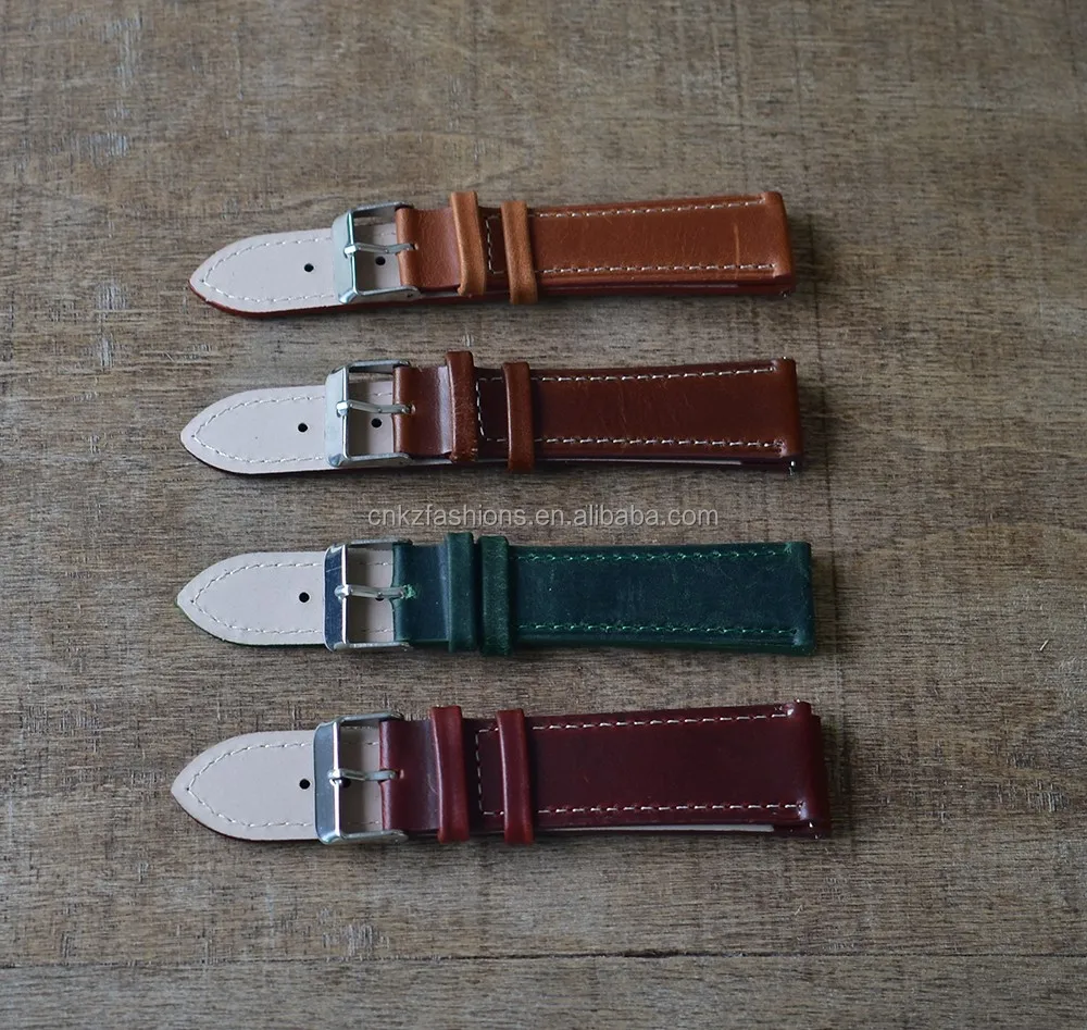 

Retro style Vintage mix color mix size genuine leather quick release watch strap, Customized