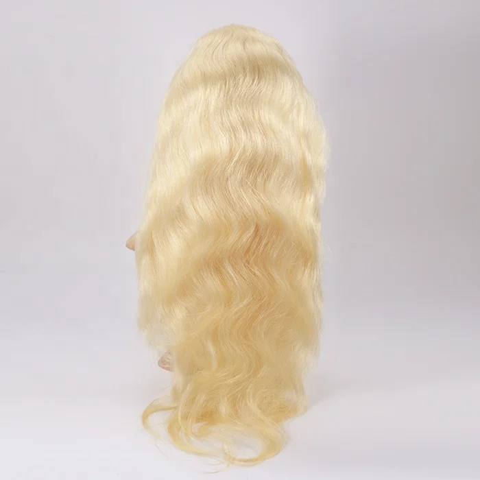 

Fast shipping best price body wave virgin hair weave #613 blonde pre plucked cuticle aligned brazilian human hair wig