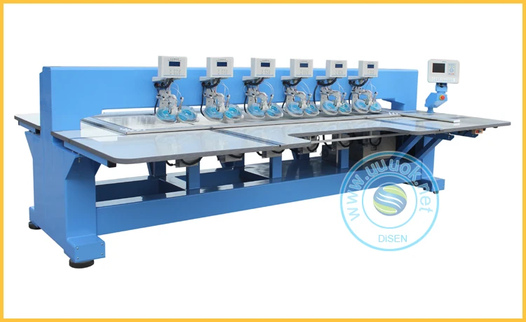 Multifunction computerized six head automatic ultrasonic hotfix application strass machine