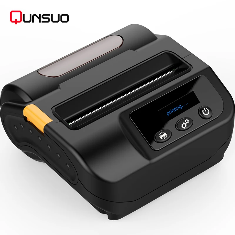 

80mm Barcode Printers Portable Bluetooth Mobile Printer, Black color