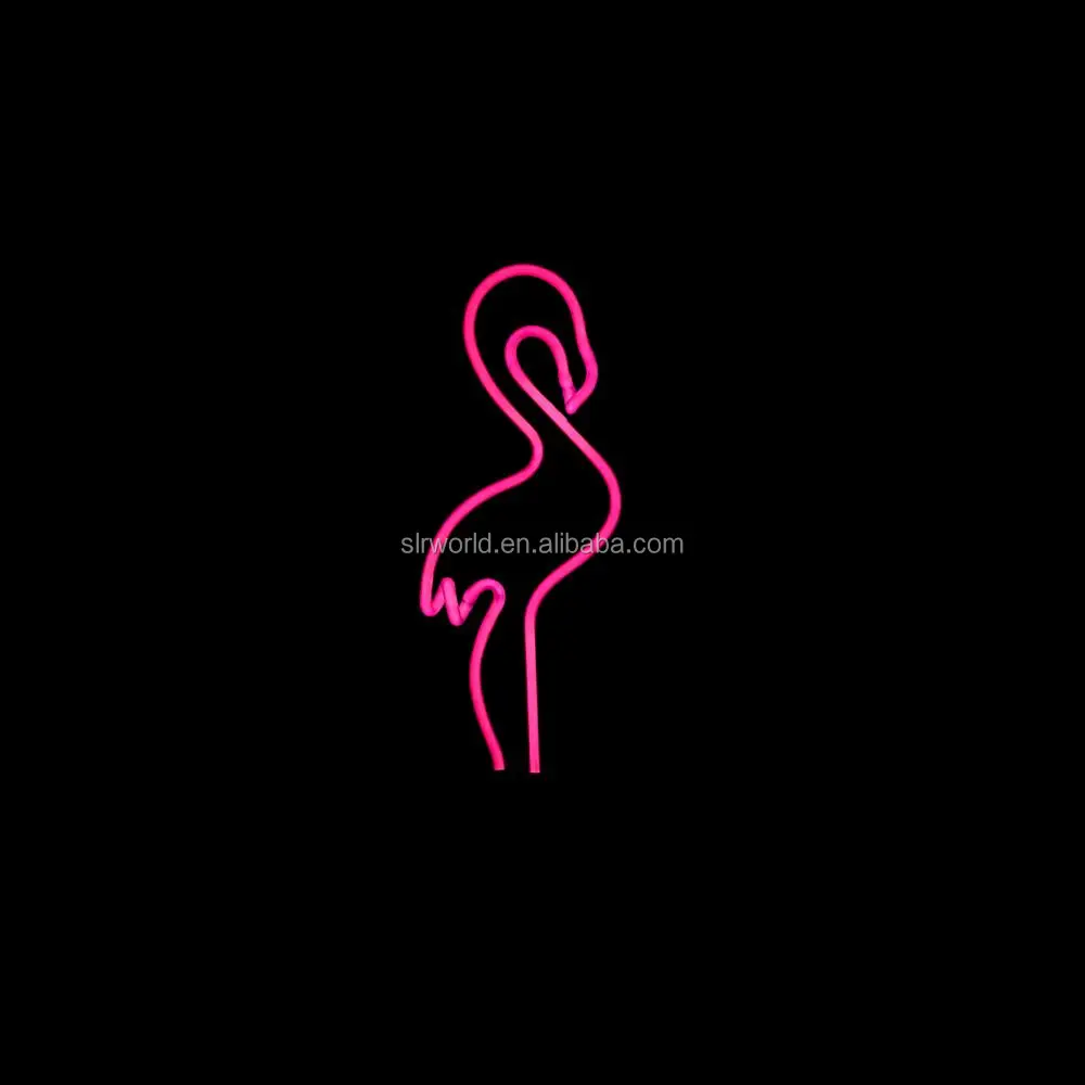 Amazon hot sale neon lamp flamingo night light for home decoration