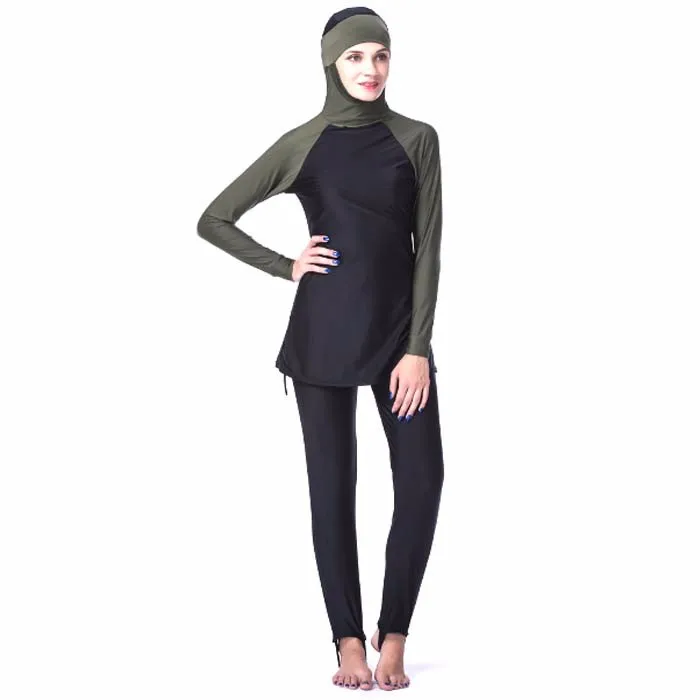 3 Pieces Islamic Modest Swimwear Full Body Covered Muslim Swimsuit 3 ...