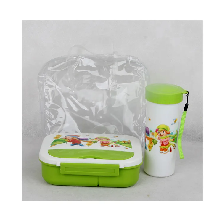 

China Supplier heat resistant food storage container Insulated Lunch Box with water bottle, Customized