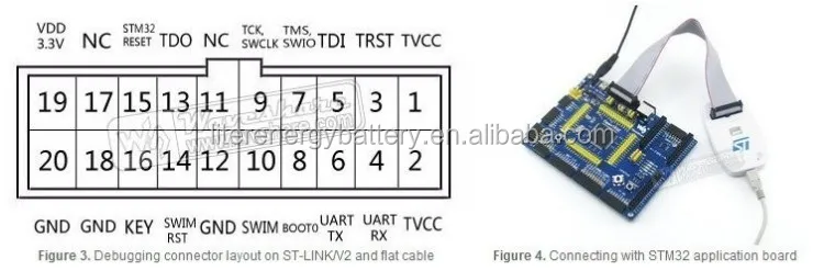 3pcs/lot st original st-link/v2 (en) in-circuit debugger
