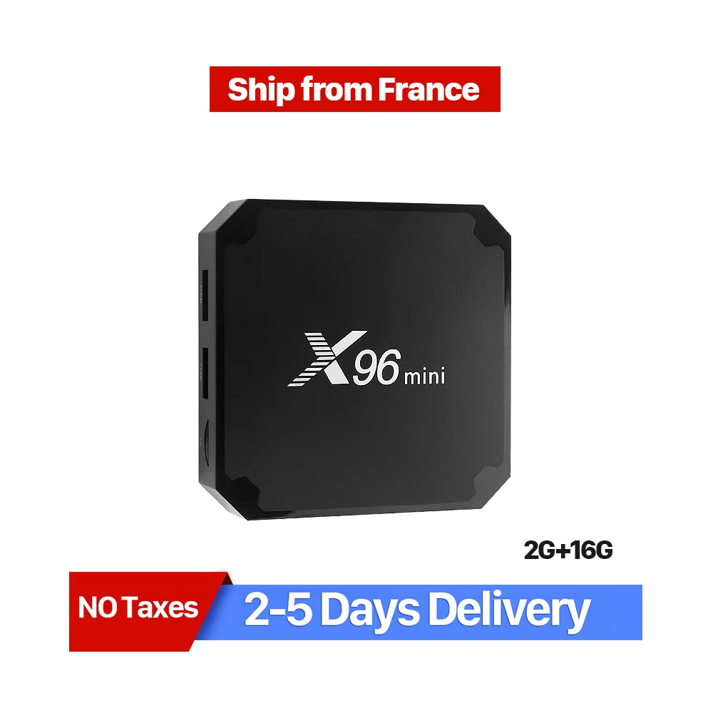 

Wholesale Firmware Update X96 Mini Android 7.1 Smart OTT TV Box Amlogic S905W 2GB RAM Shipped from France, Black