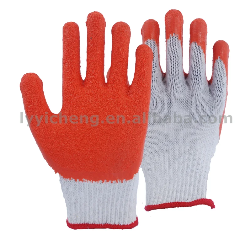 13 Gauge Nylon Liner Foam Bulk Latex Gloves With Palm Coated Labor