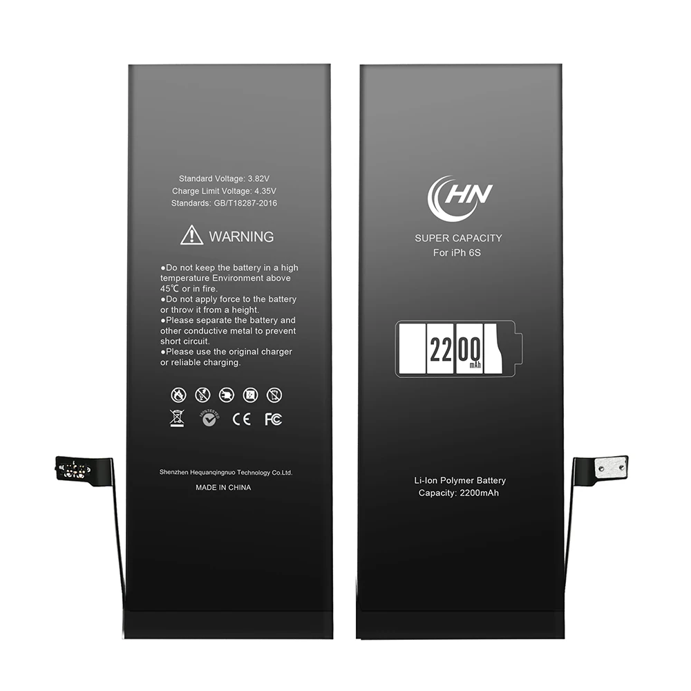 China Manufacturer OEM High Capacity 2200mah Lithium Battery For Original iphone 6s Replacement Kit