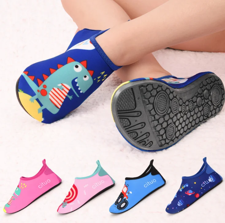 

Kids Toddler Water Shoes Non-Slip Dinosaur Unicorn Swim Shoes for Boys Girls Pool Beach