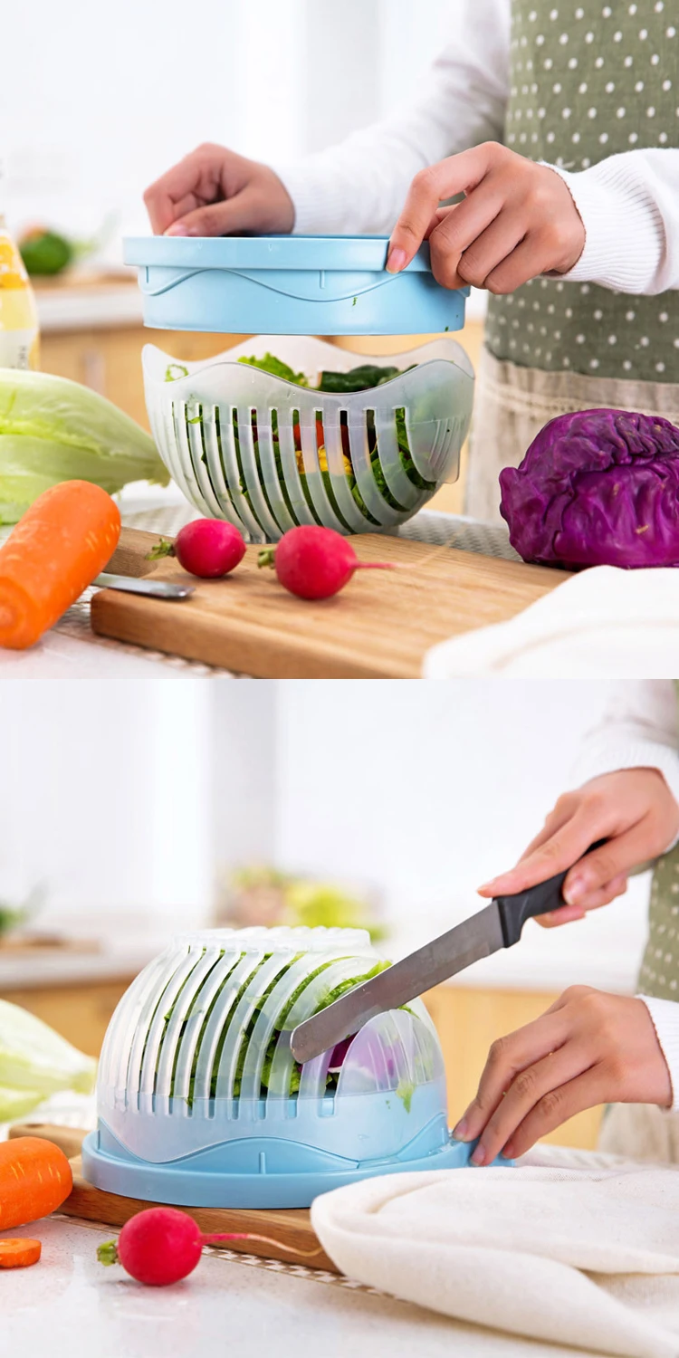 Plastic Fruit Paper Salad Bowl Cutter