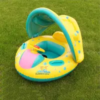 

Wholesale Baby child safety swimming pool float children's toys floating seat boat with awning rain